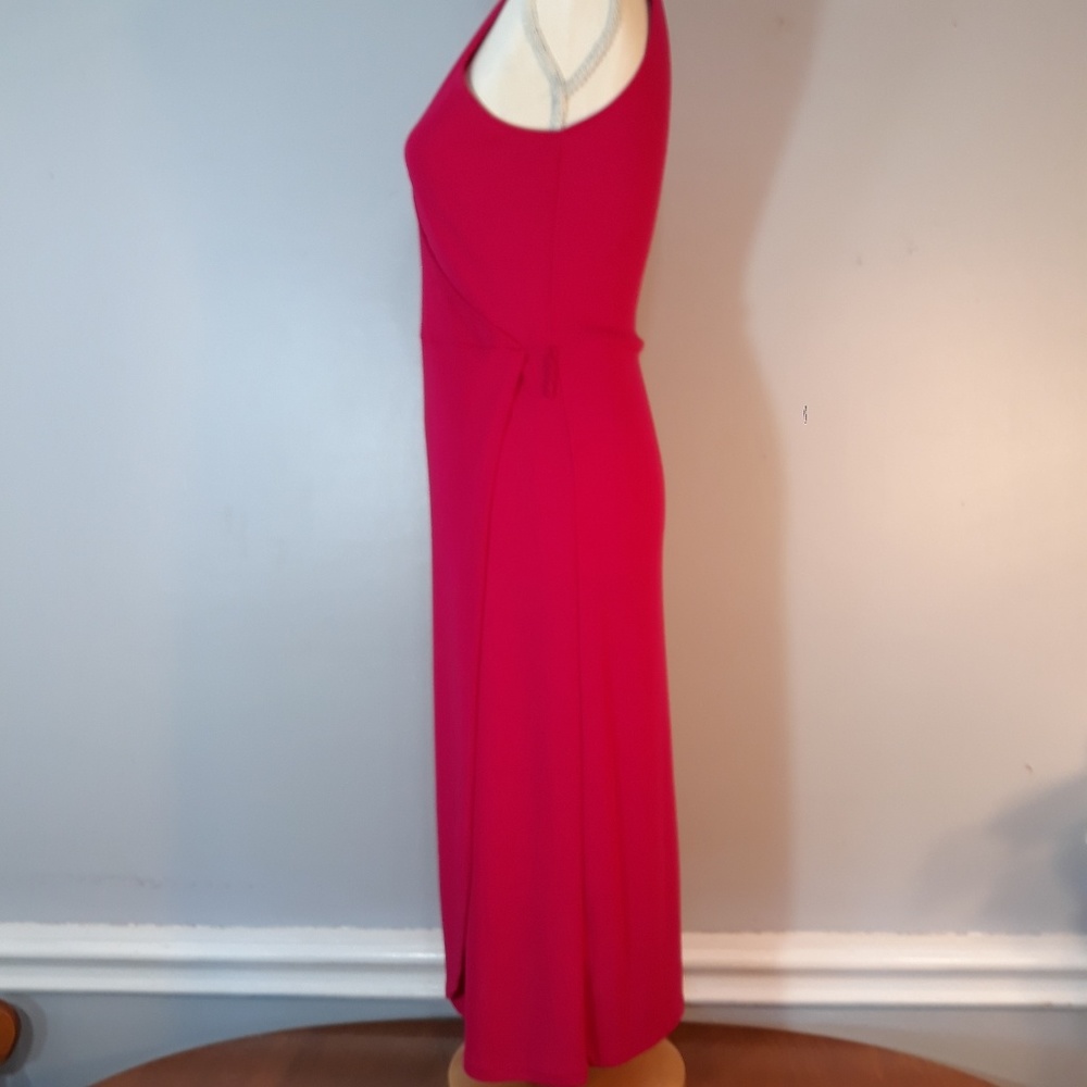 BANANA REPUBLIC PINK SLVLESS FAUX WRAP DRESS-SZ S - Picture 3 of 7